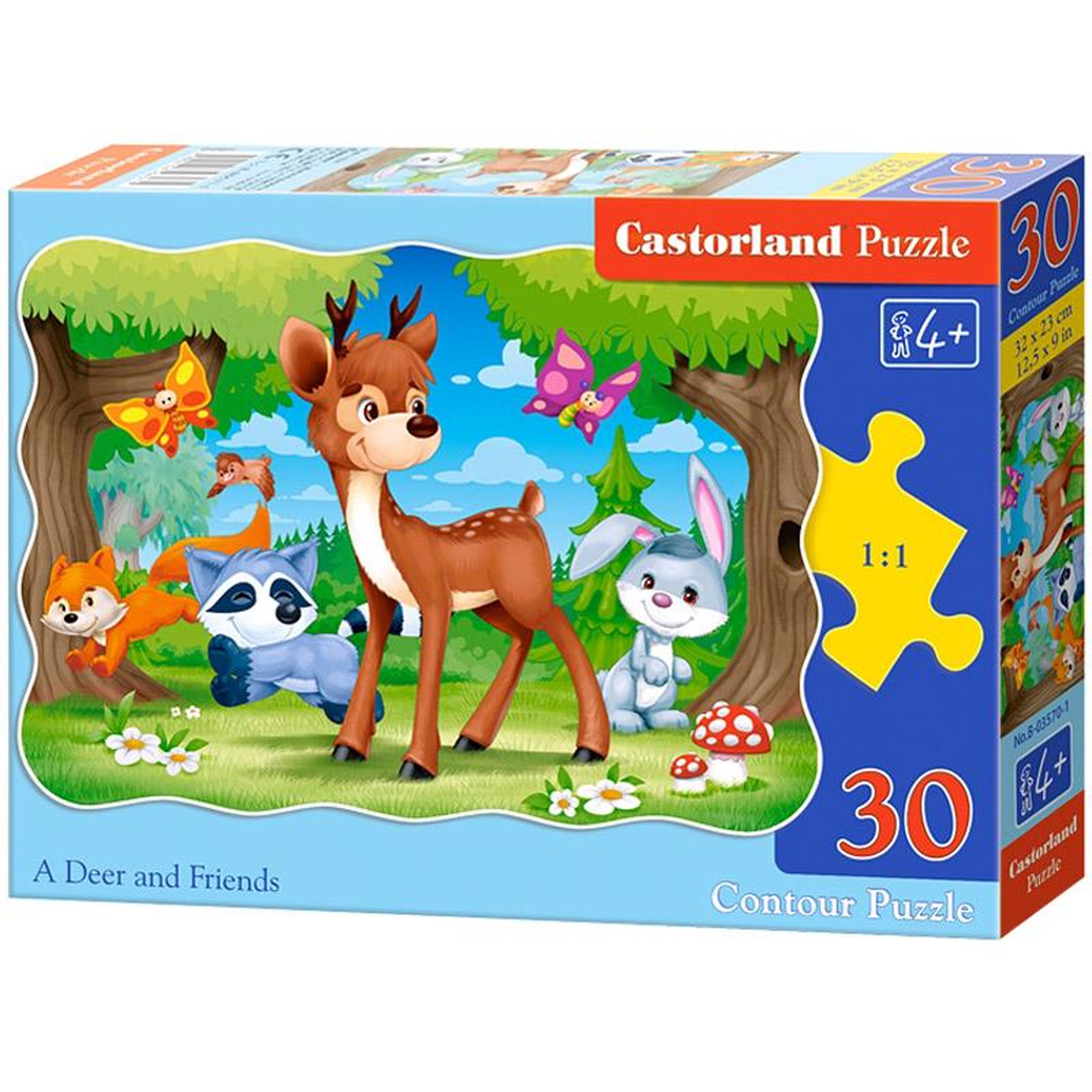 Voir la diapositive 2 : Castorland Puzzle 30 pièces : un cerf et ses amis