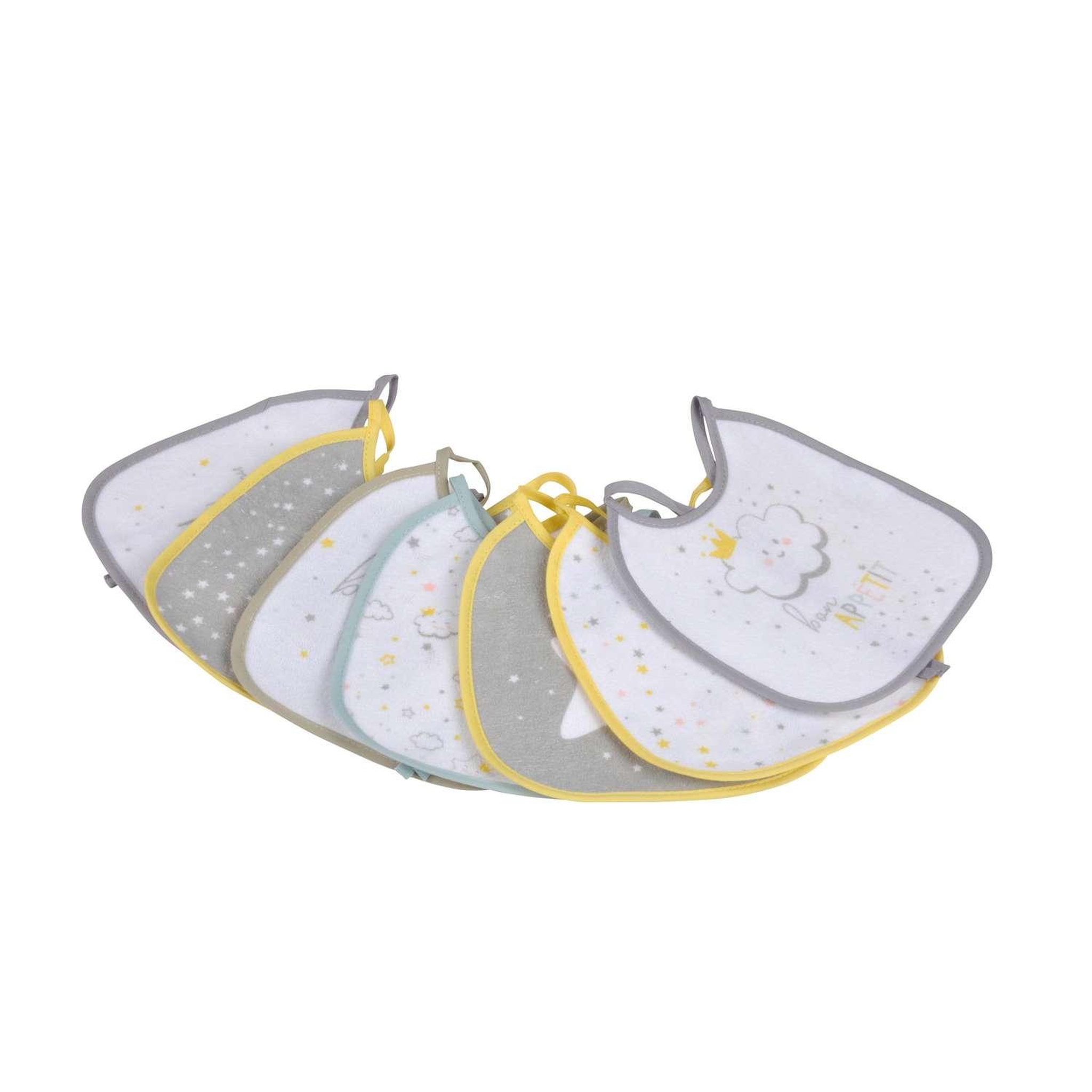 BEBE DOUCEUR Lot de 7 bavoirs avec lacet