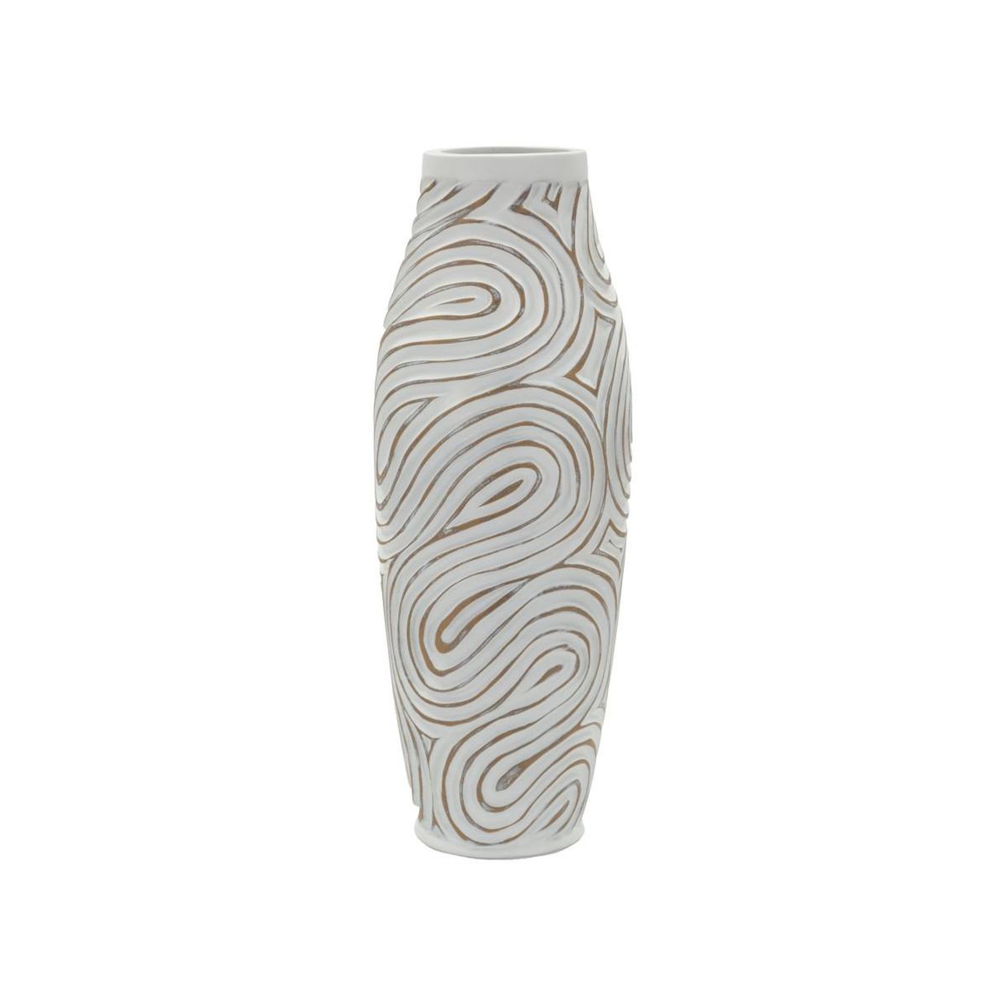 Paris Prix Vase design en résine  oblix  50cm blanc