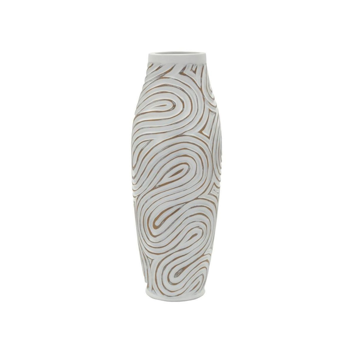 Paris Prix Vase Design en Résine  Oblix  50cm Blanc