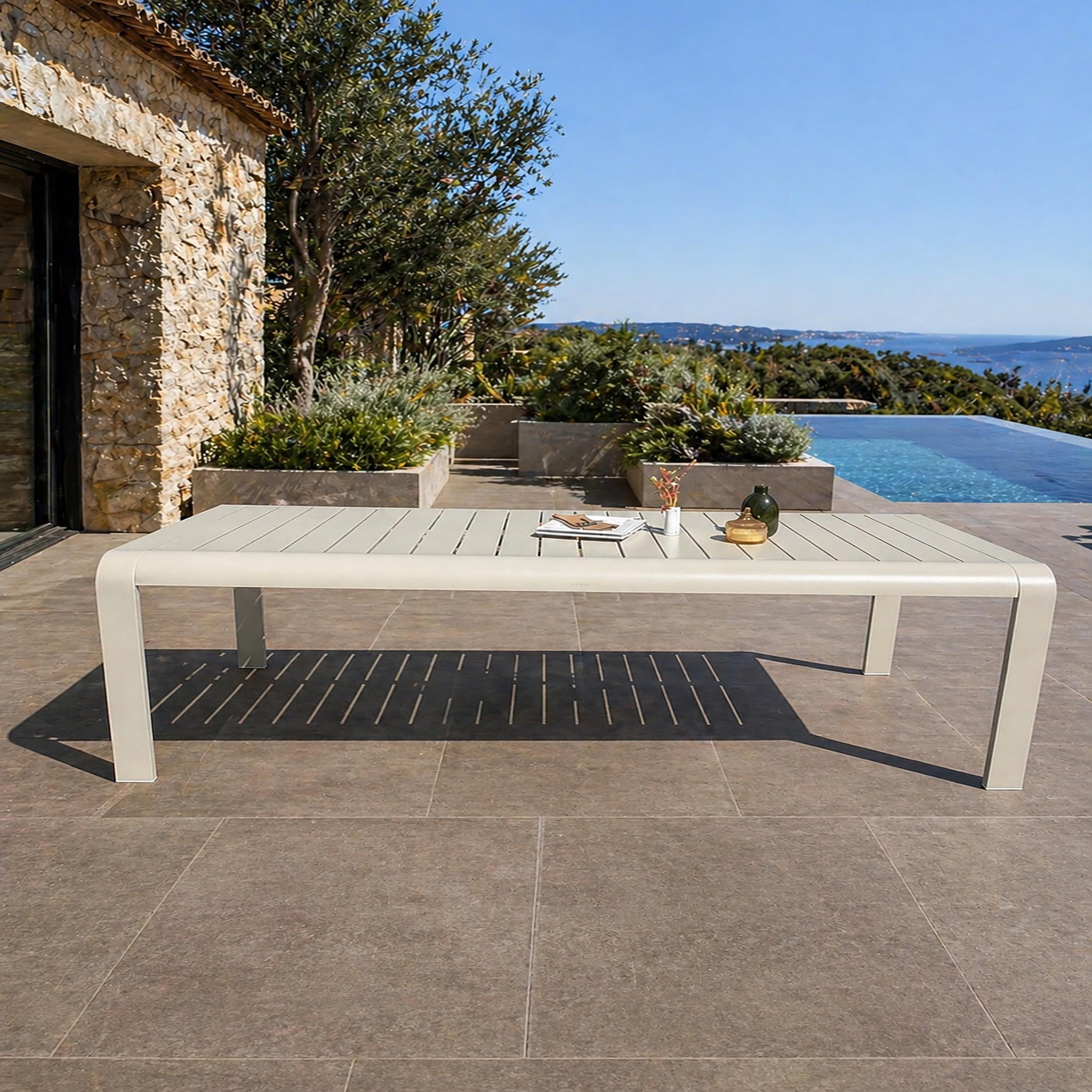 Voir la diapositive 2 : DCB GARDEN Table de jardin en aluminium