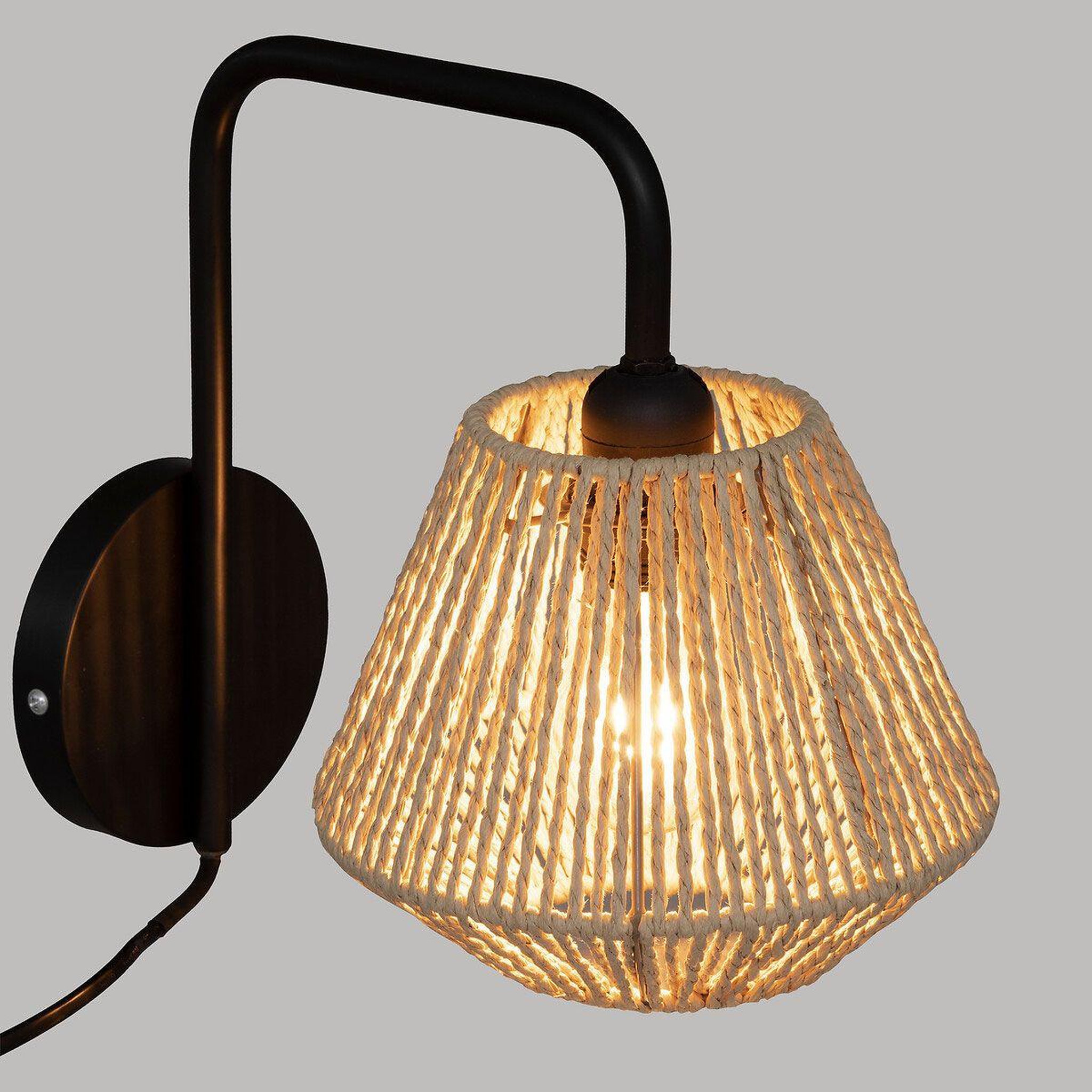 Voir la diapositive 2 : ATMOSPHERA Applique murale design  jily  28cm beige & noir