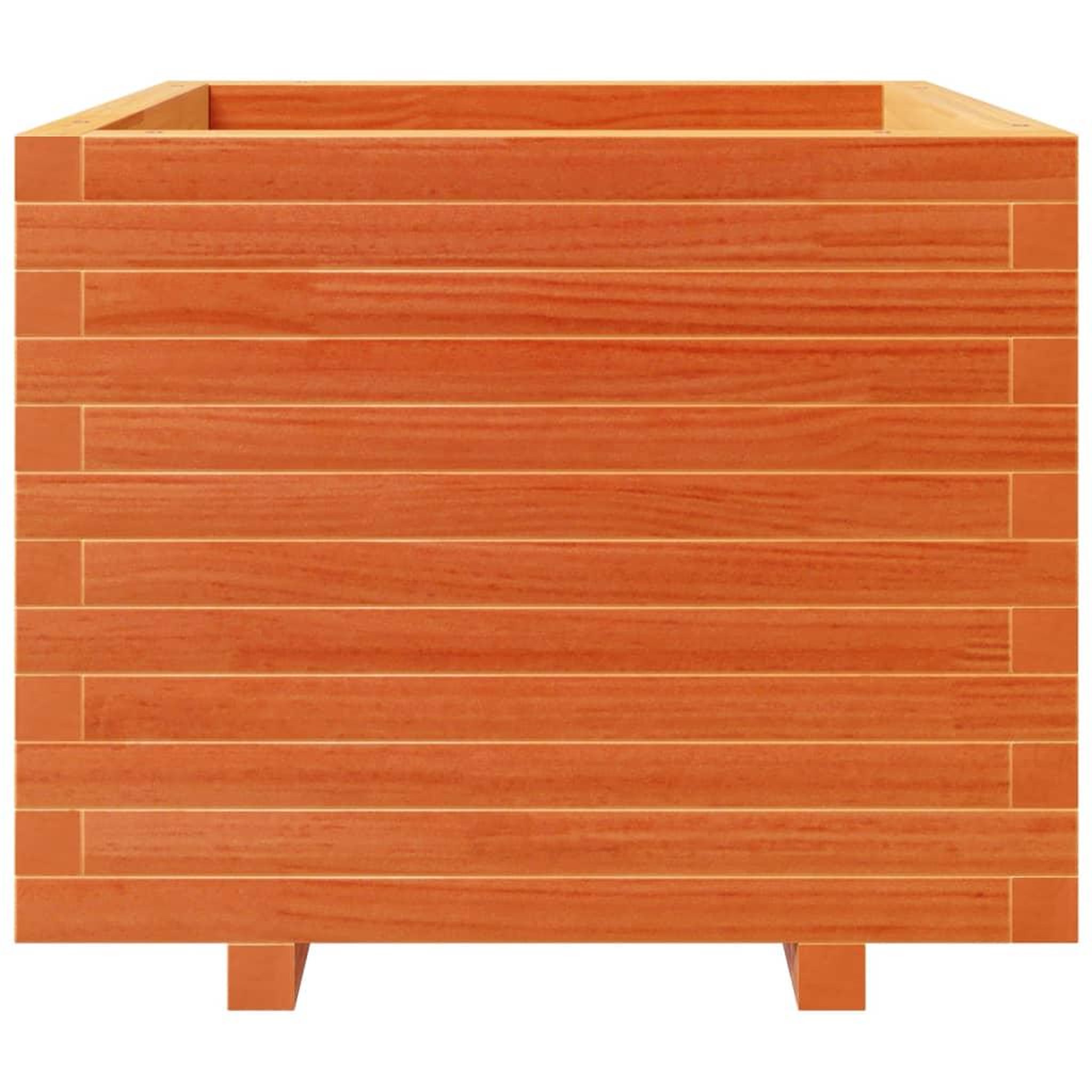 Voir la diapositive 5 : VIDAXL Jardiniere cire marron 60x60x49,5 cm bois de pin massif