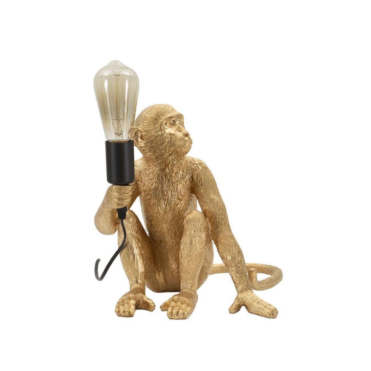 Paris Prix Lampe à Poser Design  Monkey  33cm Or