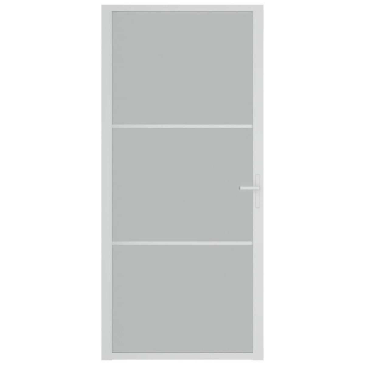 VIDAXL Porte interieure 93x201,5 cm Blanc Verre mat et aluminium
