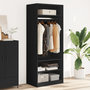 Voir la diapositive 1 : VIDAXL Garde-robe noir 80x50x200 cm bois d'ingenierie