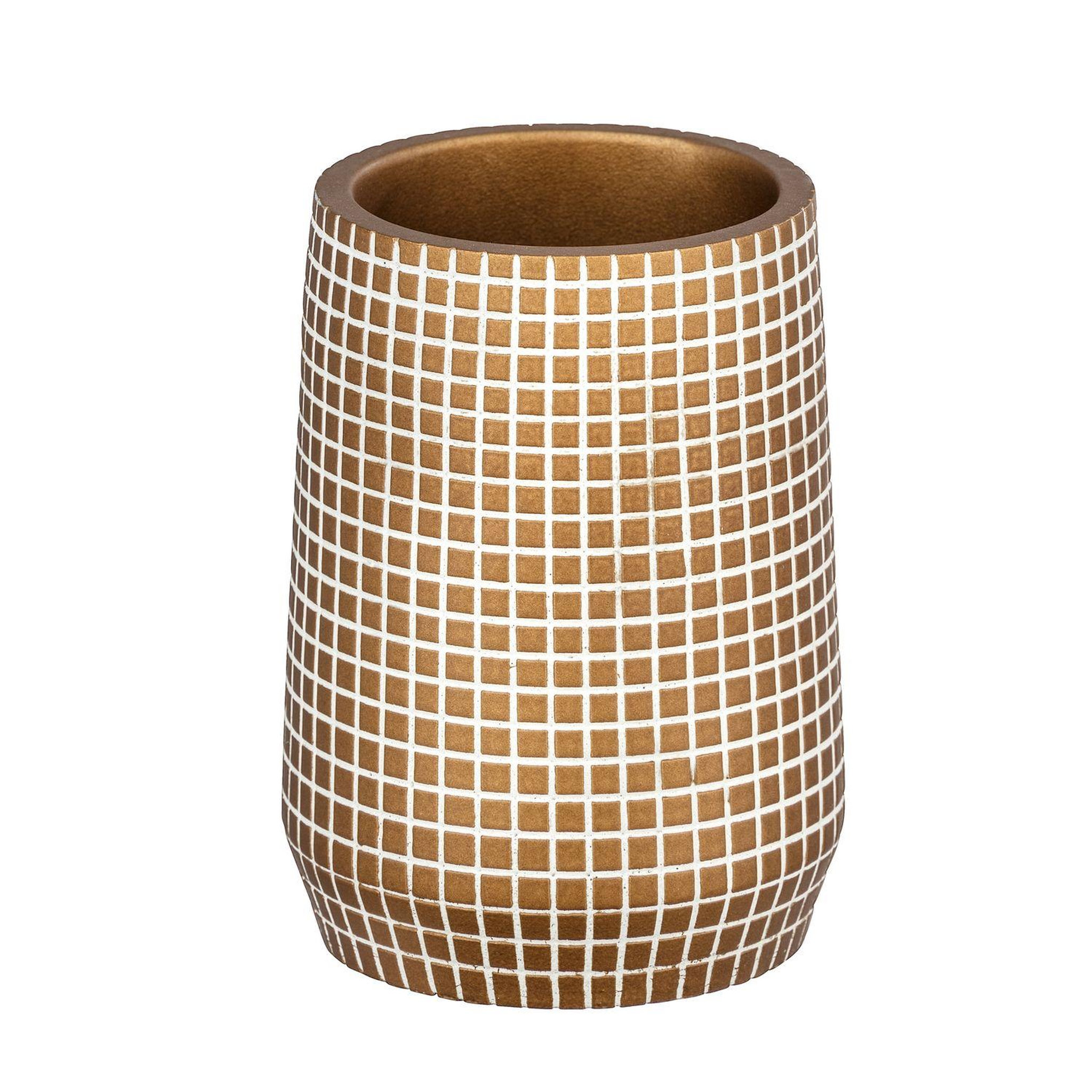 Wenko Gobelet de salle de bain design Ohrid. Coloris disponibles : Gris, Jaune