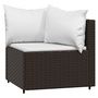 Voir la diapositive 3 : VIDAXL Canapes d'angle de jardin et coussins2pcs marron resine tressee