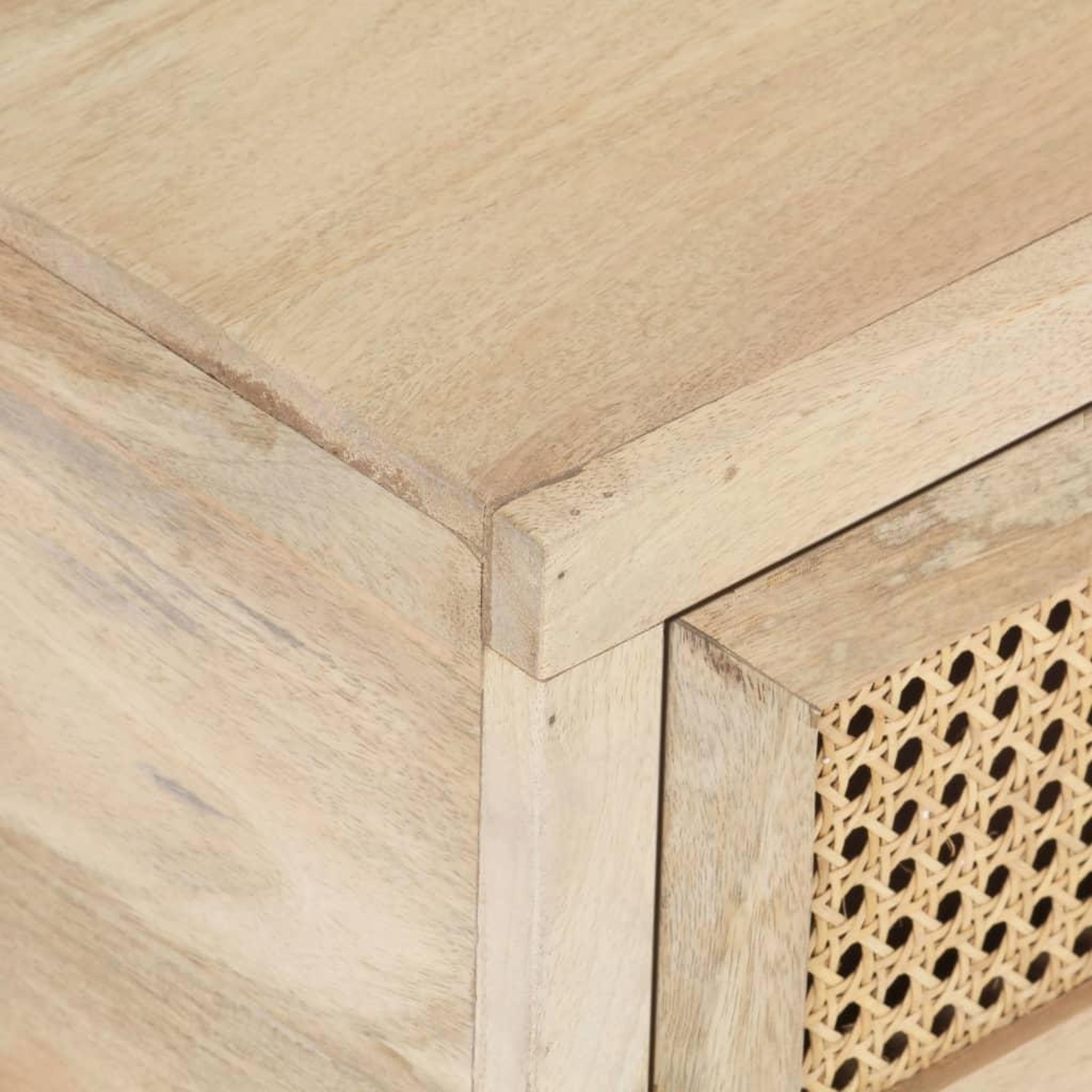Voir la diapositive 5 : VIDAXL Table basse 90x50x37 cm bois de manguier et canne naturelle