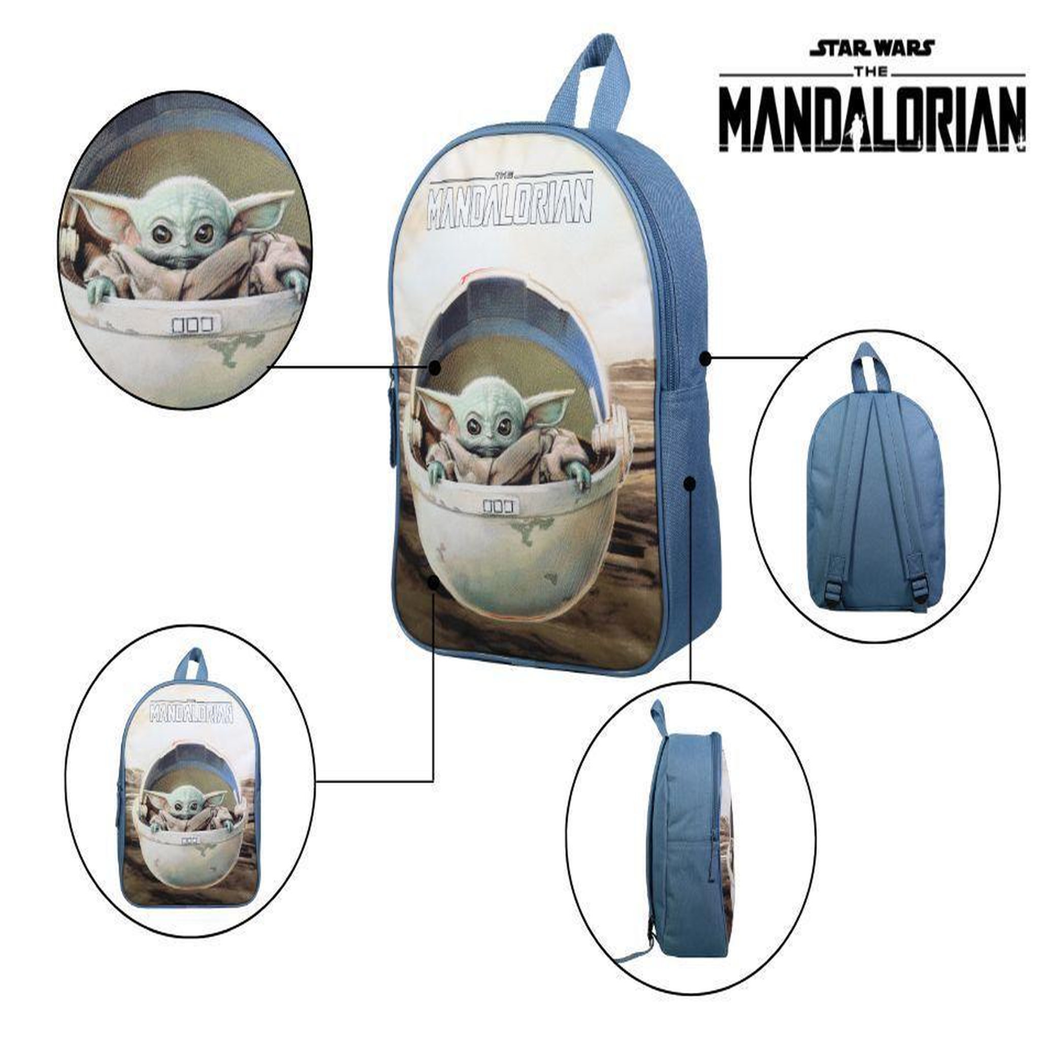Voir la diapositive 5 : Bagtrotter BAGTROTTER Sac à dos gouter maternelle 31 cm Baby Yoda Disney Star Wars / The Mandalorian Beige