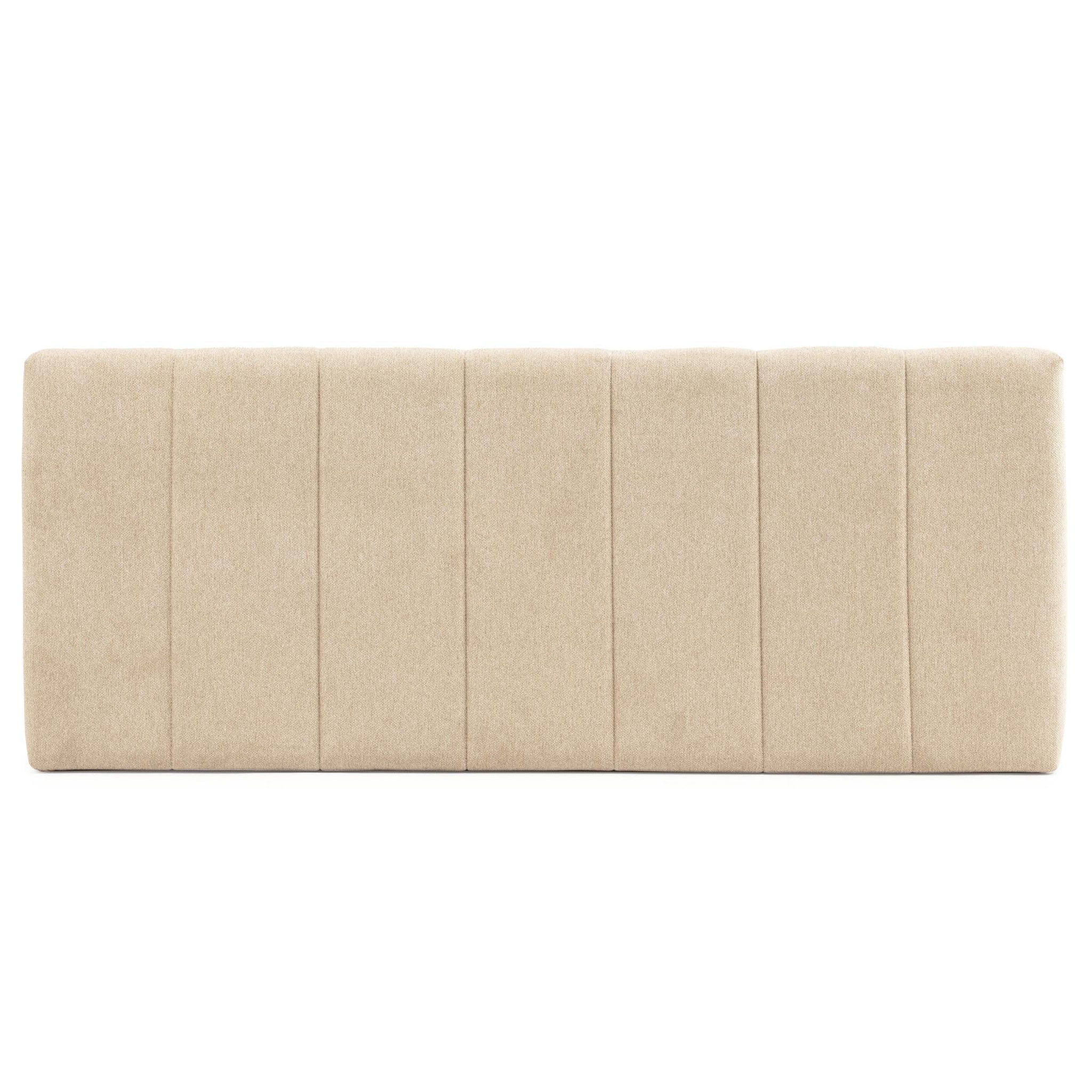Voir la diapositive 2 : MARCKONFORT Tête de lit tapissée Creta 140x60 cm Couleur Beige, 8 cm d'épaisseur