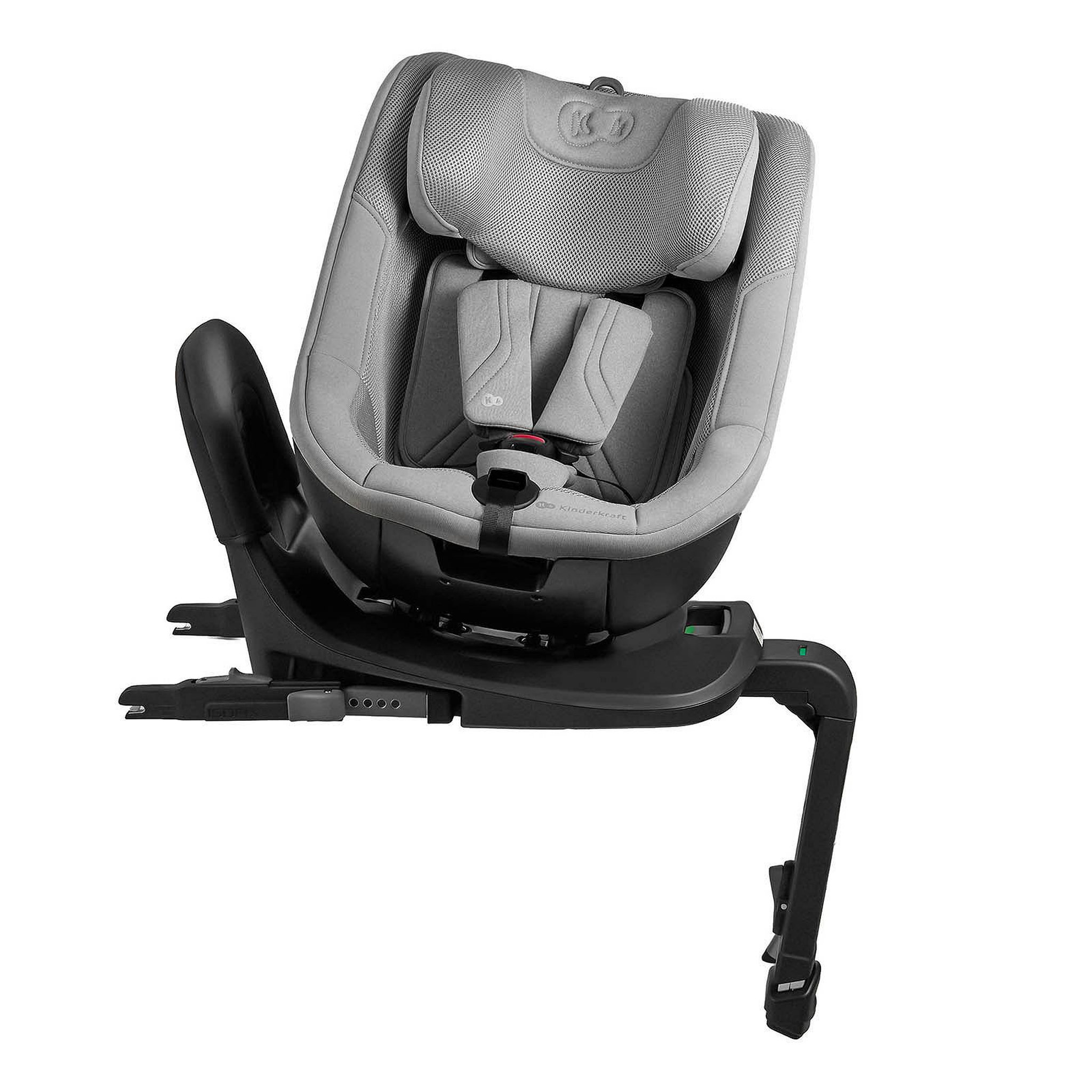 Voir la diapositive 4 : KINDERKRAFT Siège auto rotatif i-size avec sécurité renforcée et inclinaison facile tissu