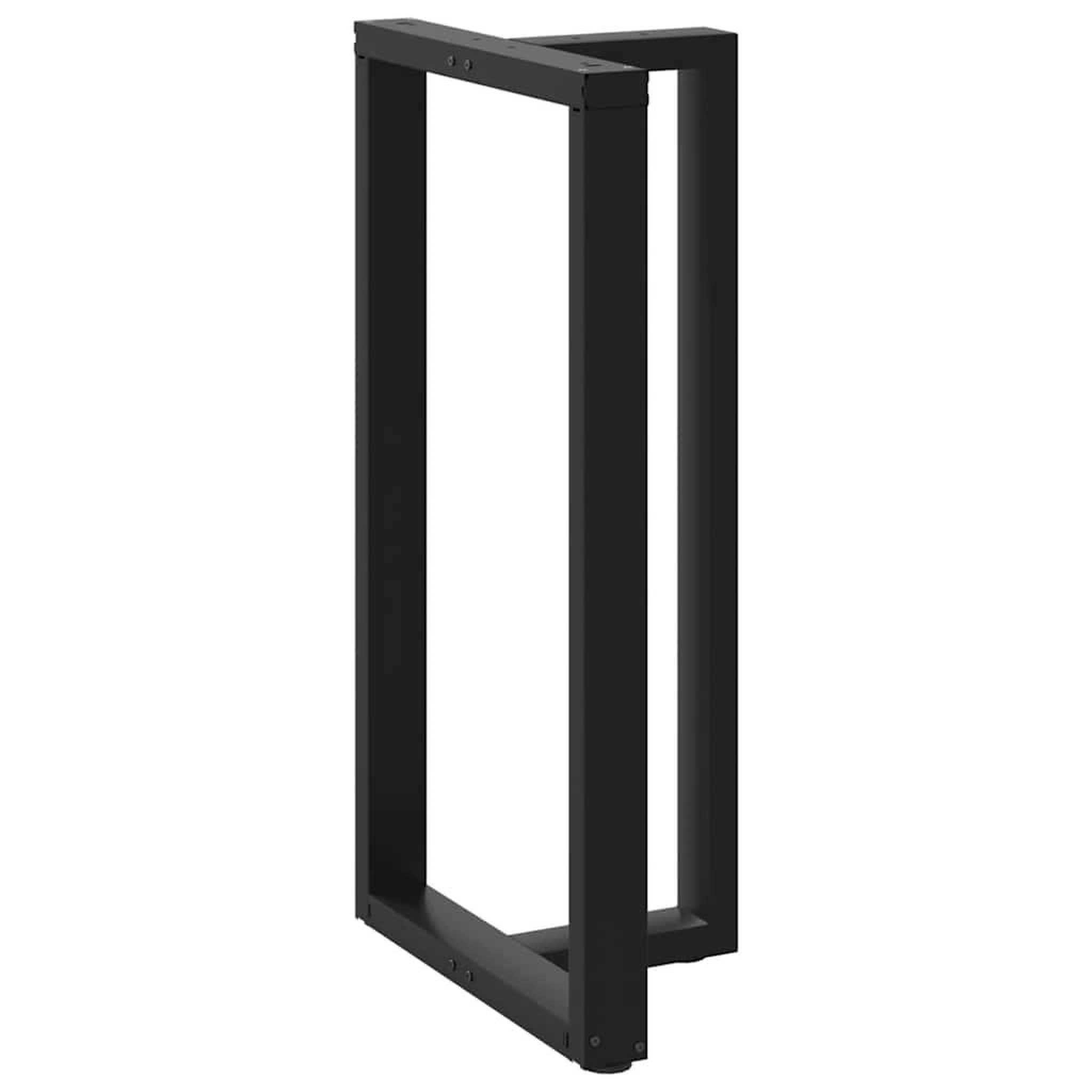 Voir la diapositive 4 : VIDAXL Pieds de table de bar forme de T 2 pcs noir 60x35x(110-111) cm