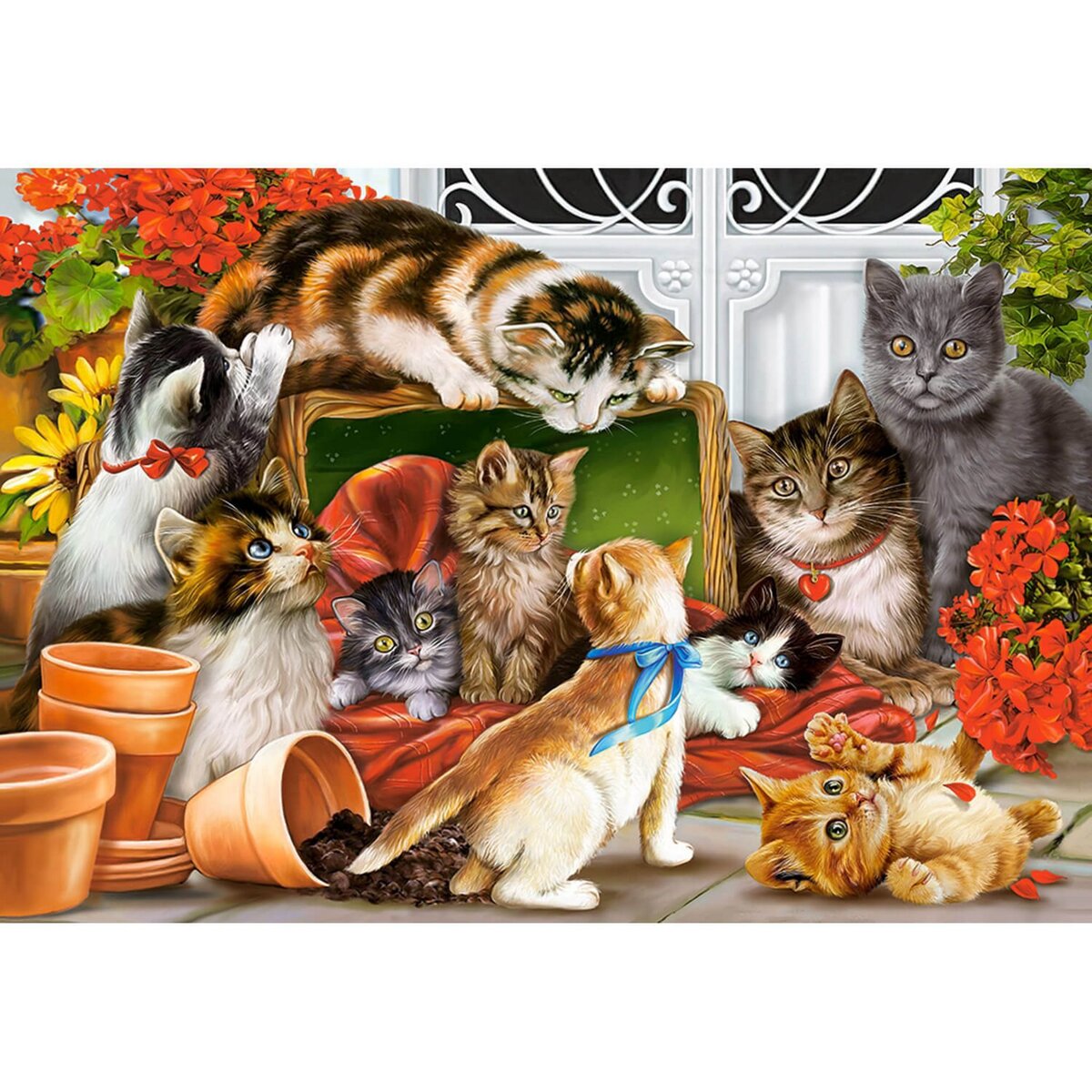 Castorland Puzzle 1500 pièces : Moment de jeu entre chatons