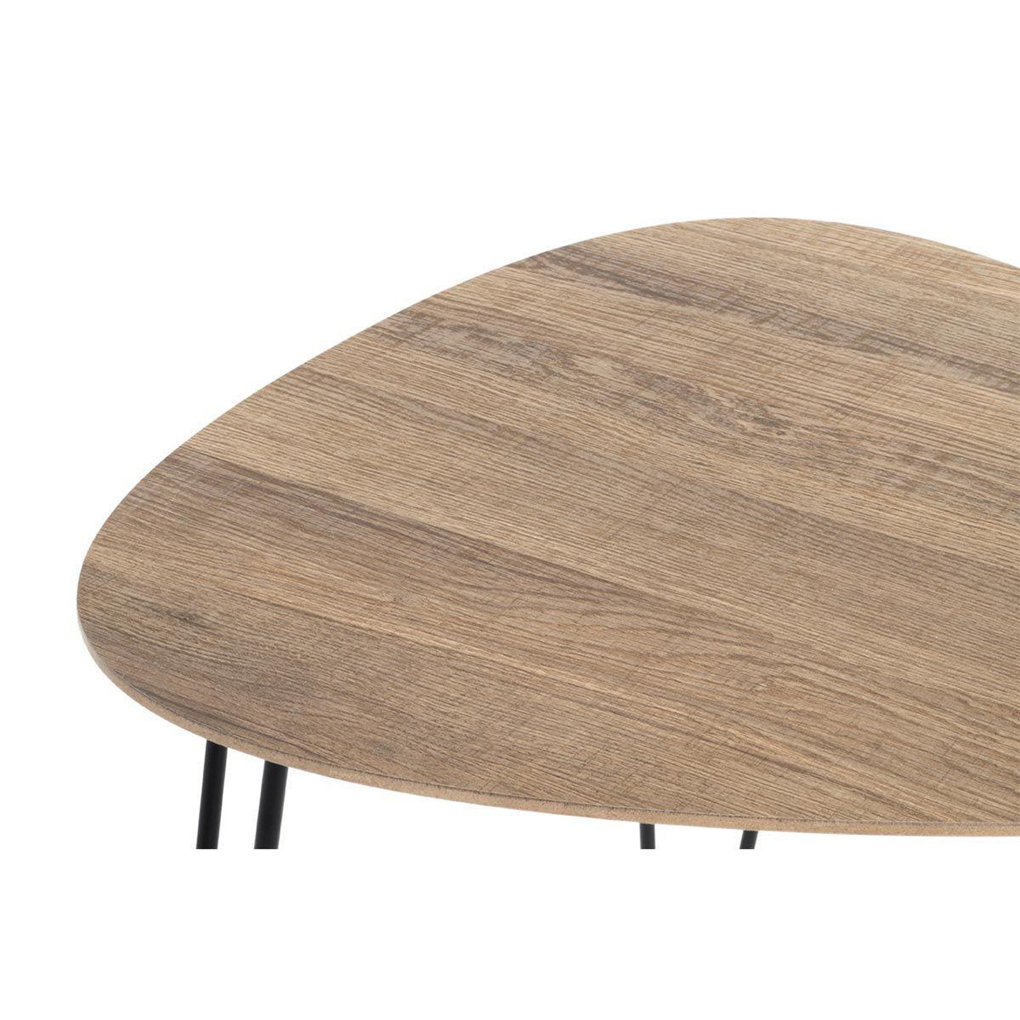 Voir la diapositive 2 : Paris Prix Table d'appoint design  rodry  48cm chêne & noir