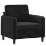 Voir la diapositive 2 : VIDAXL Fauteuil Noir 60 cm Velours