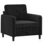 Voir la diapositive 2 : VIDAXL Fauteuil Noir 60 cm Velours