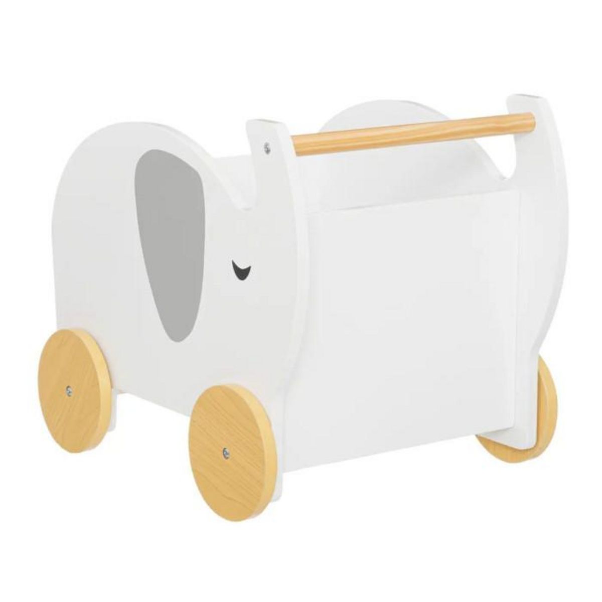 Paris Prix Chariot pour Enfant  Éléphant  39cm Blanc & Beige
