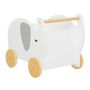 Voir la diapositive 1 : Paris Prix Chariot pour Enfant  Éléphant  39cm Blanc & Beige