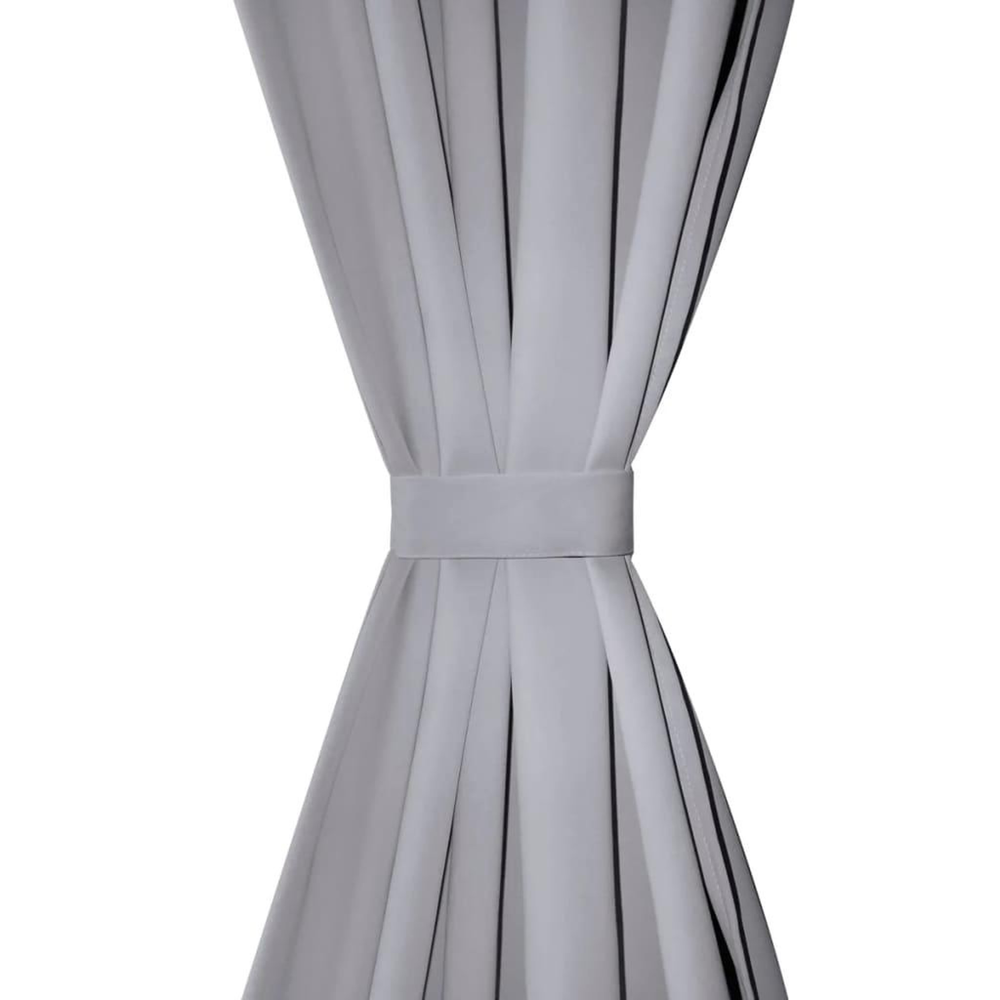 Voir la diapositive 3 : VIDAXL Rideau occultant 2 pcs avec œillets metalliques 135x175 cm Gris