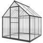 Voir la diapositive 5 : OUTSUNNY Serre de jardin alu polycarbonate - porte, lucarne - 1,78 x 1,68 x 1,95 m - noir