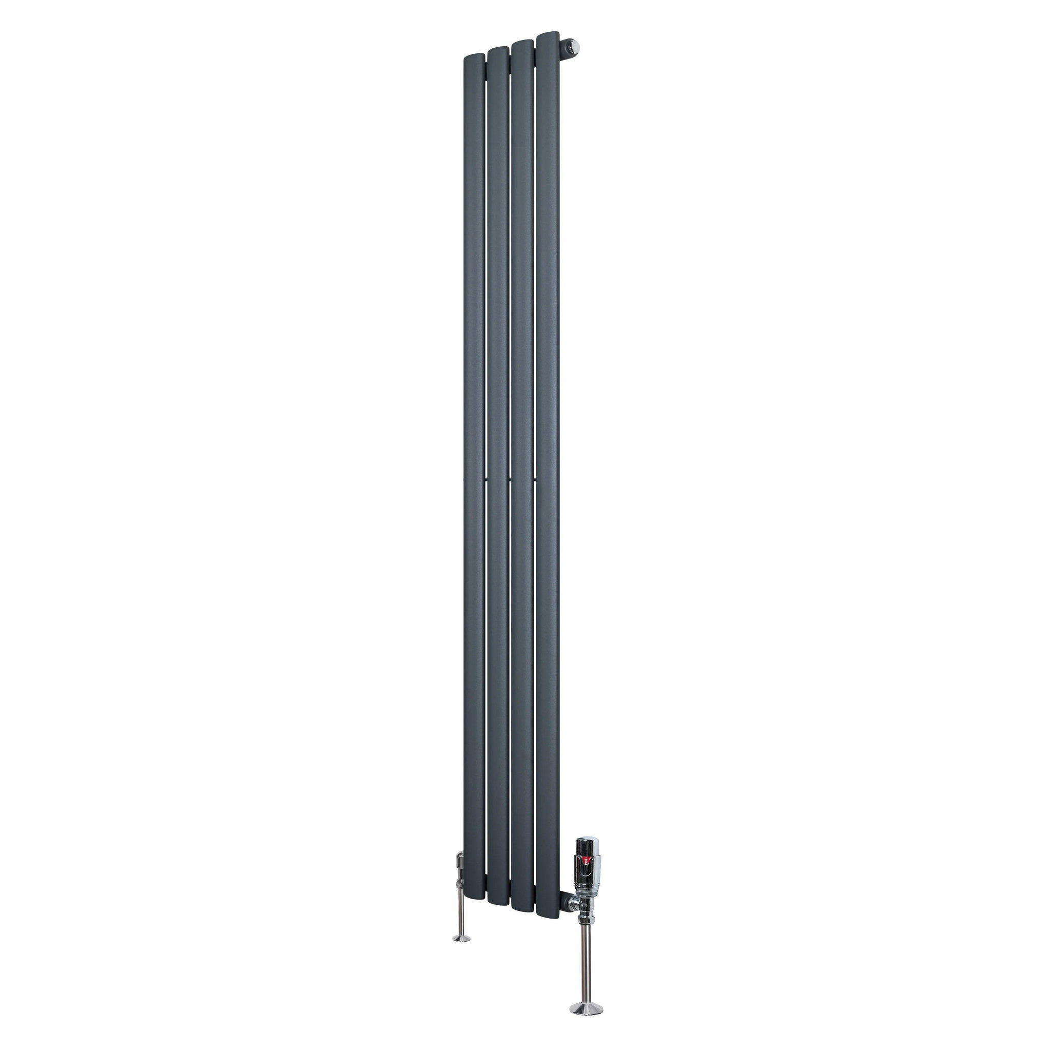 Voir la diapositive 1 : MONSTERSHOP Radiateur à colonnes ovales & vannes, 1 panneau - 1600 x 240 mm