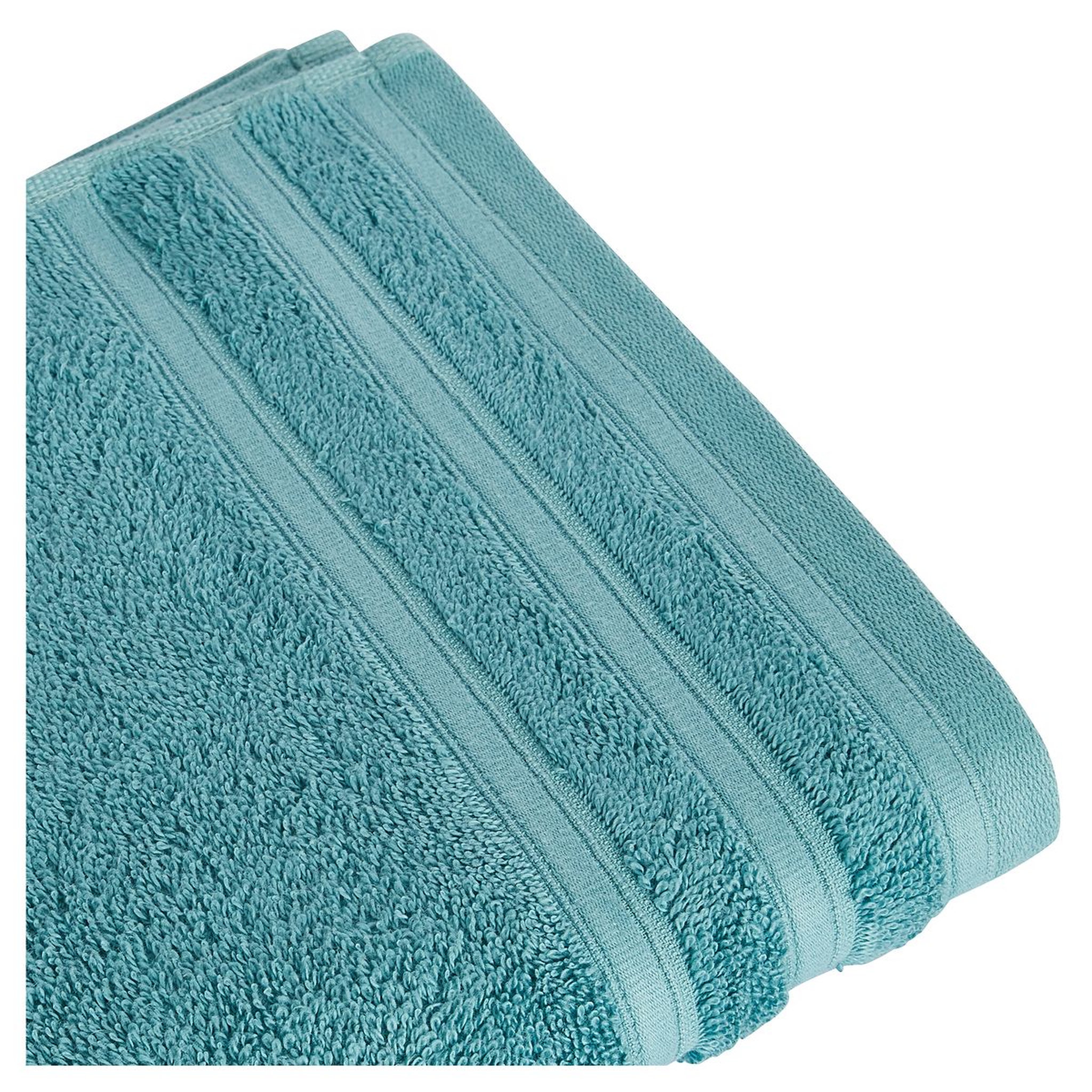 Voir la diapositive 2 : ACTUEL  Serviette de toilette unie en coton bouclé 500 gr/m2