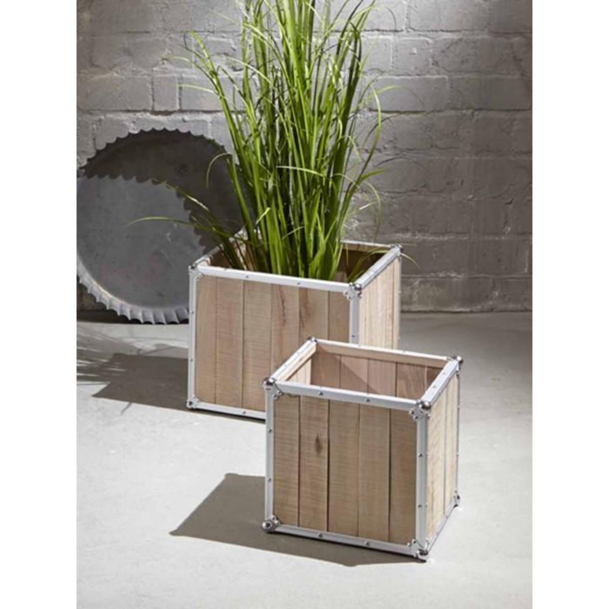 Paris Prix Lot de 2 Tables d'Appoint  Mallette  47cm Naturel