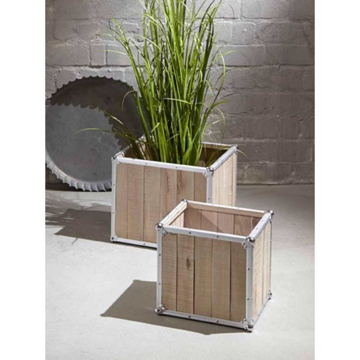Paris Prix Lot de 2 Tables d'Appoint  Mallette  47cm Naturel