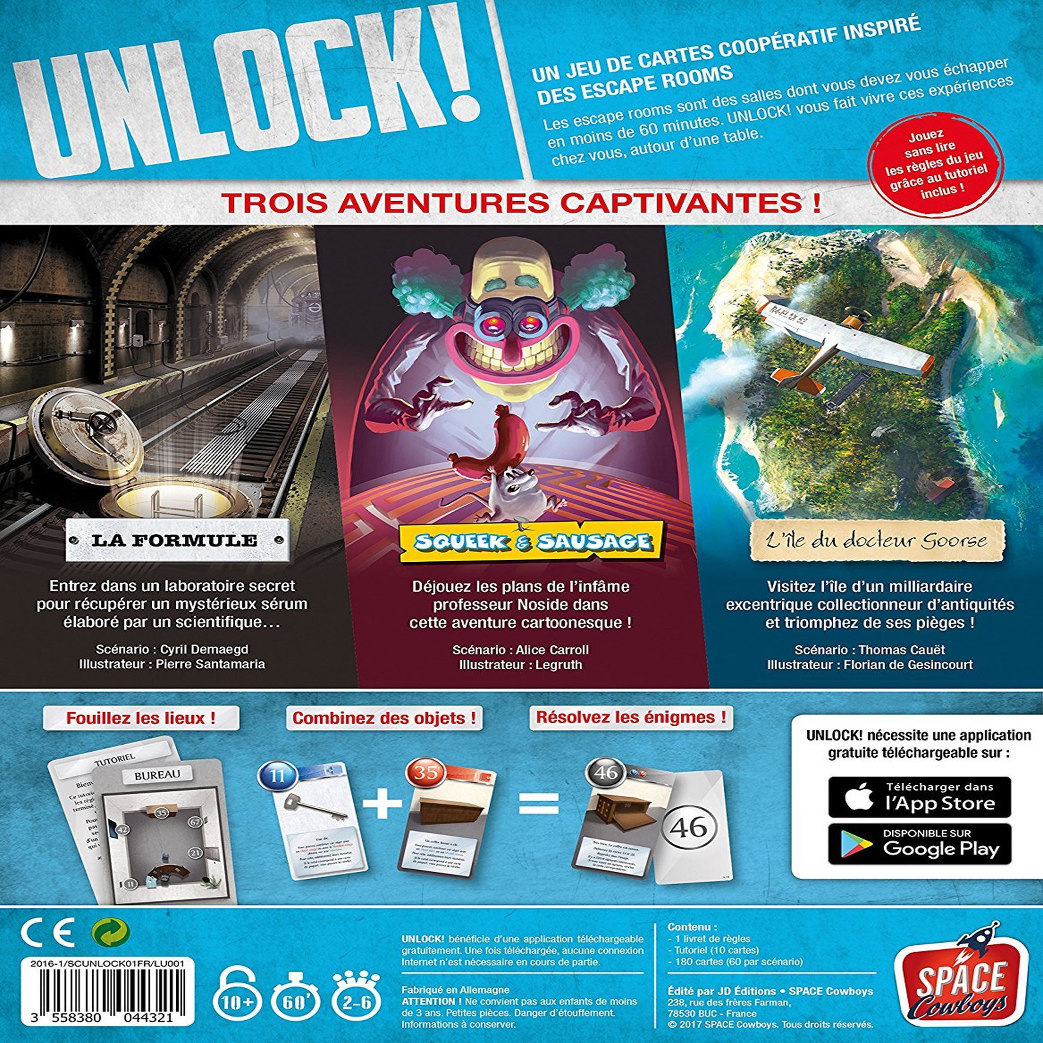 Voir la diapositive 3 : ASMODEE ASM Jeu UNLOCK ! Escape adventures