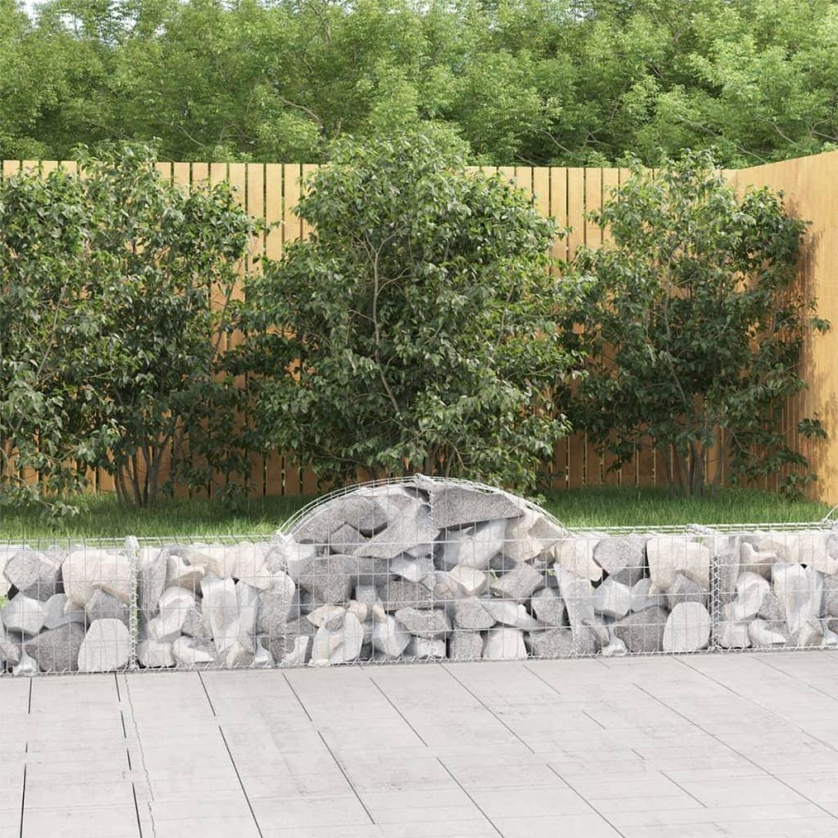 VIDAXL Paniers a gabions arques 11 pcs 200x30x40/60 cm Fer galvanise