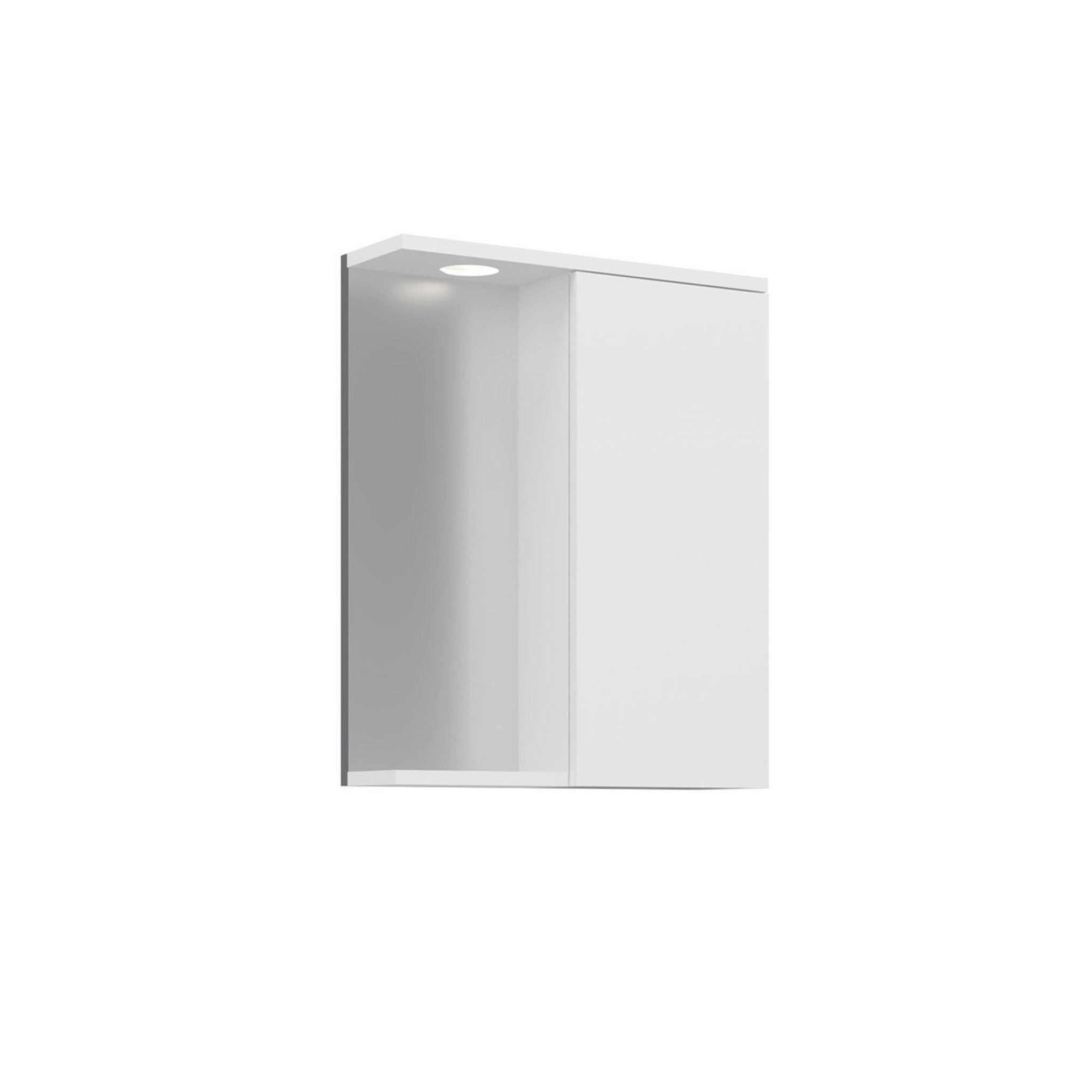 Habitat et Jardin Meuble Salle de Bain avec Miroir  Purus 55  - 56 x 18 x 68 cm - White
