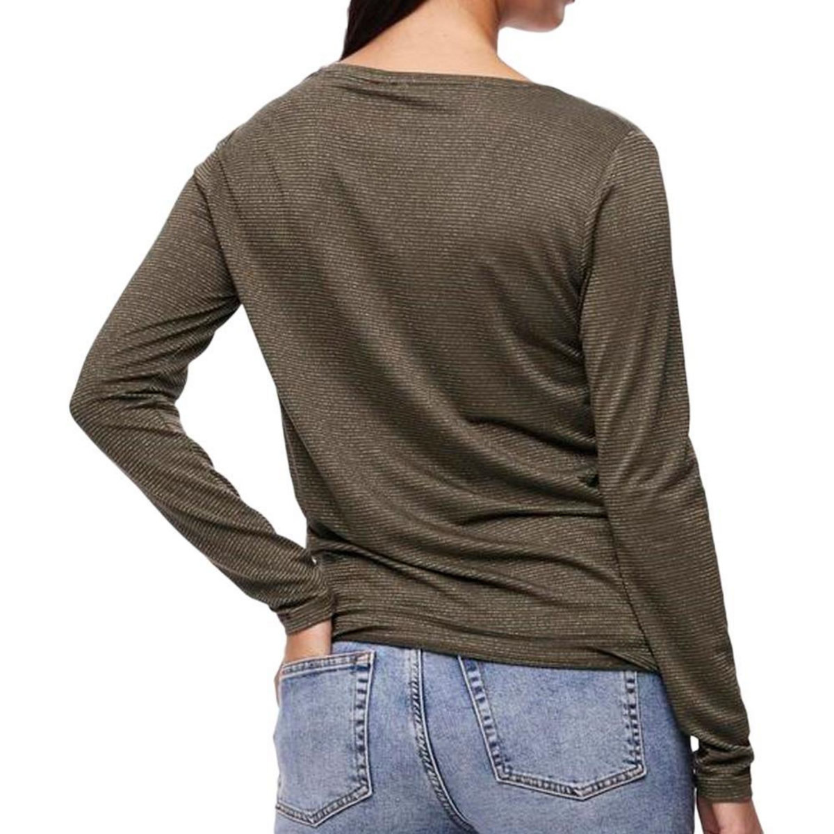 Pieces T Shirt Manches  ongues /Doré Femme Pieces Billo