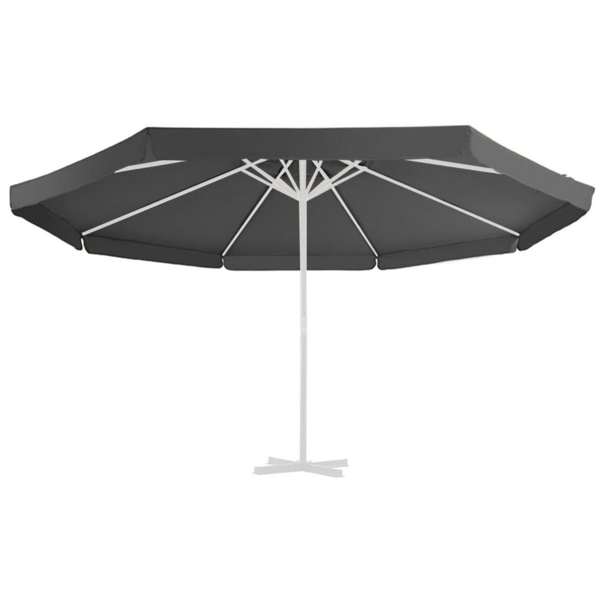 VIDAXL Tissu de remplacement pour parasol d'exterieur Anthracite 500cm