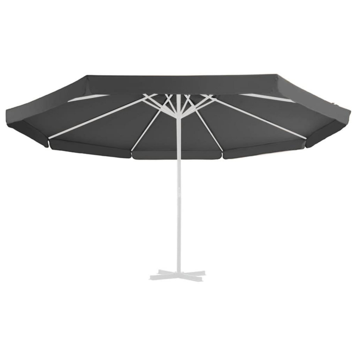 VIDAXL Tissu de remplacement pour parasol d'exterieur Anthracite 500cm