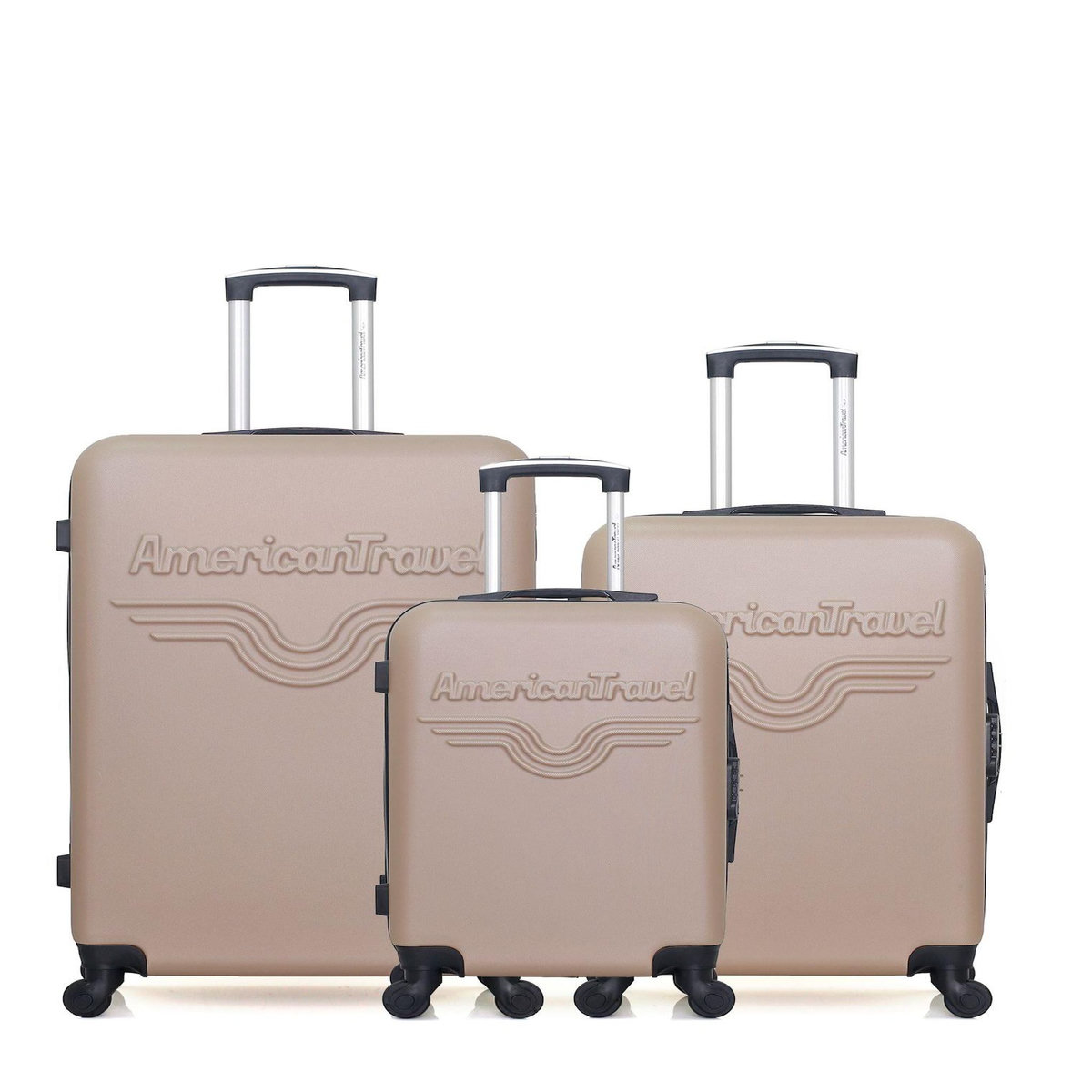AMERICAN TRAVEL AMERICAN TRAVEL - LOT DE 3 - Valises grand format, weekend et cabine CHELSEA