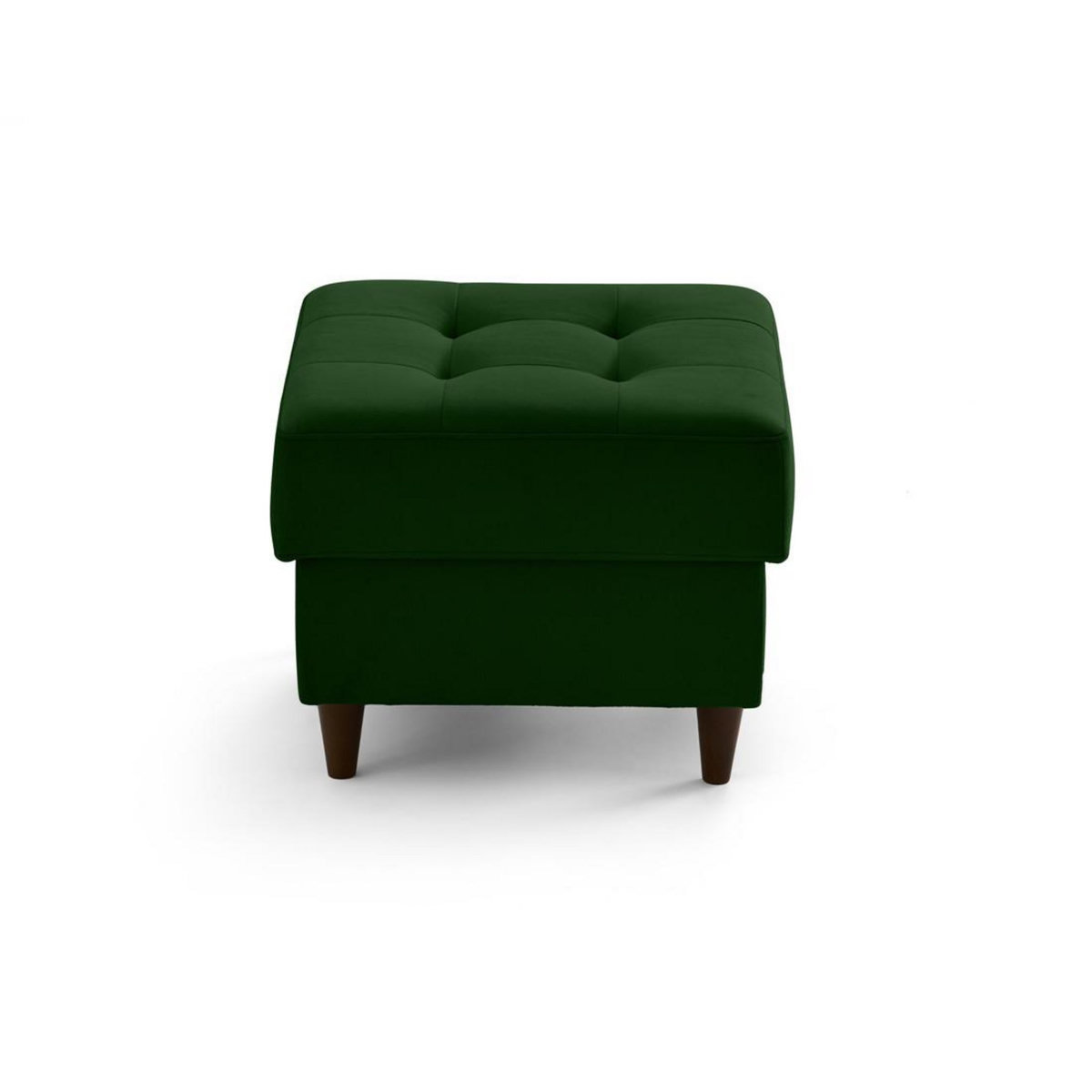 LISA DESIGN Anna - pouf en velours - pieds en bois