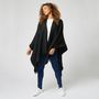 Voir la diapositive 2 : IN EXTENSO Poncho écharpe noir femme