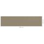 Voir la diapositive 5 : VIDAXL Ecran de balcon Taupe 120x500 cm PEHD