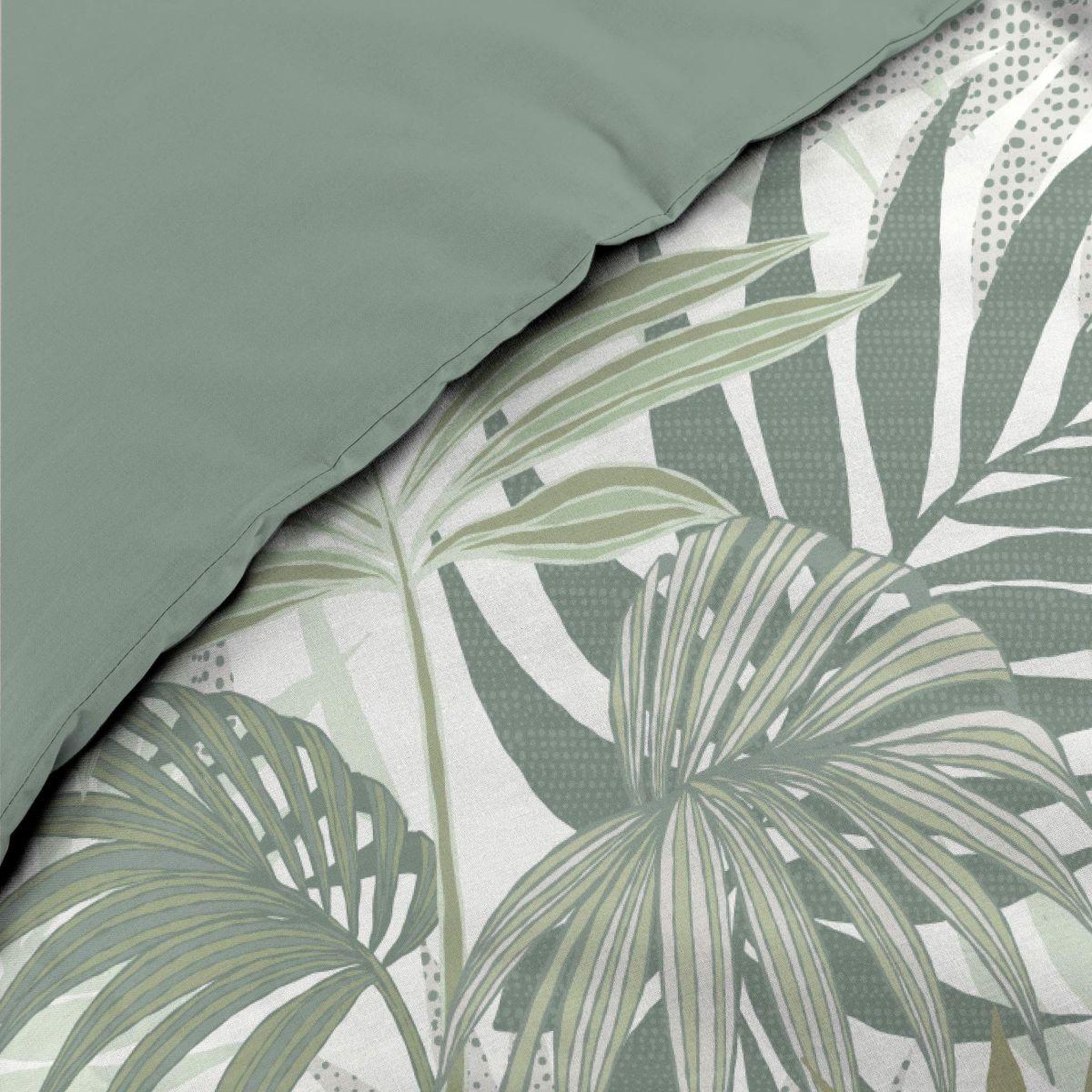 Voir la diapositive 4 : Douceur d'Intérieur Parure de lit 3 pièces  nymea  240x220cm vert