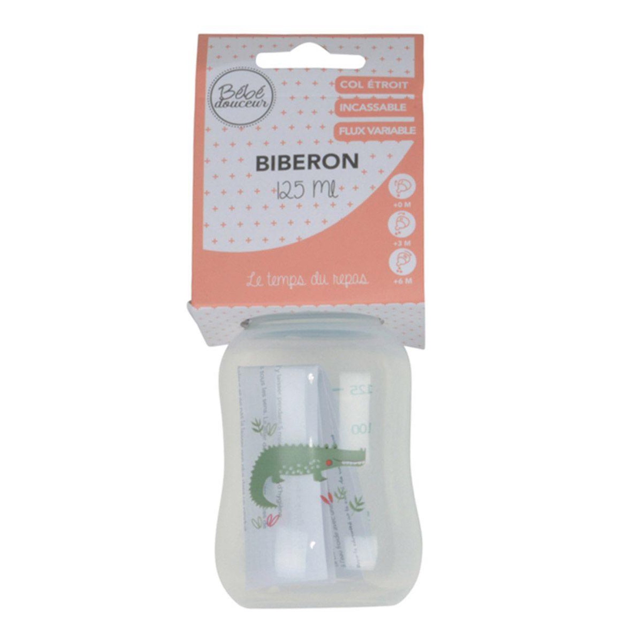 Voir la diapositive 3 : BEBE DOUCEUR Biberon pour bébé  sweet savane  125ml vert