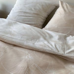 Home collection Parure housse de couette 100% coton lyocell 57fils-plage revers.. Coloris disponibles : Beige