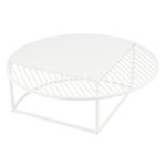 Paris Prix Table Basse de Jardin en Métal  Celie  90cm Blanc