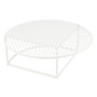 Voir la diapositive 1 : Paris Prix Table Basse de Jardin en Métal  Celie  90cm Blanc