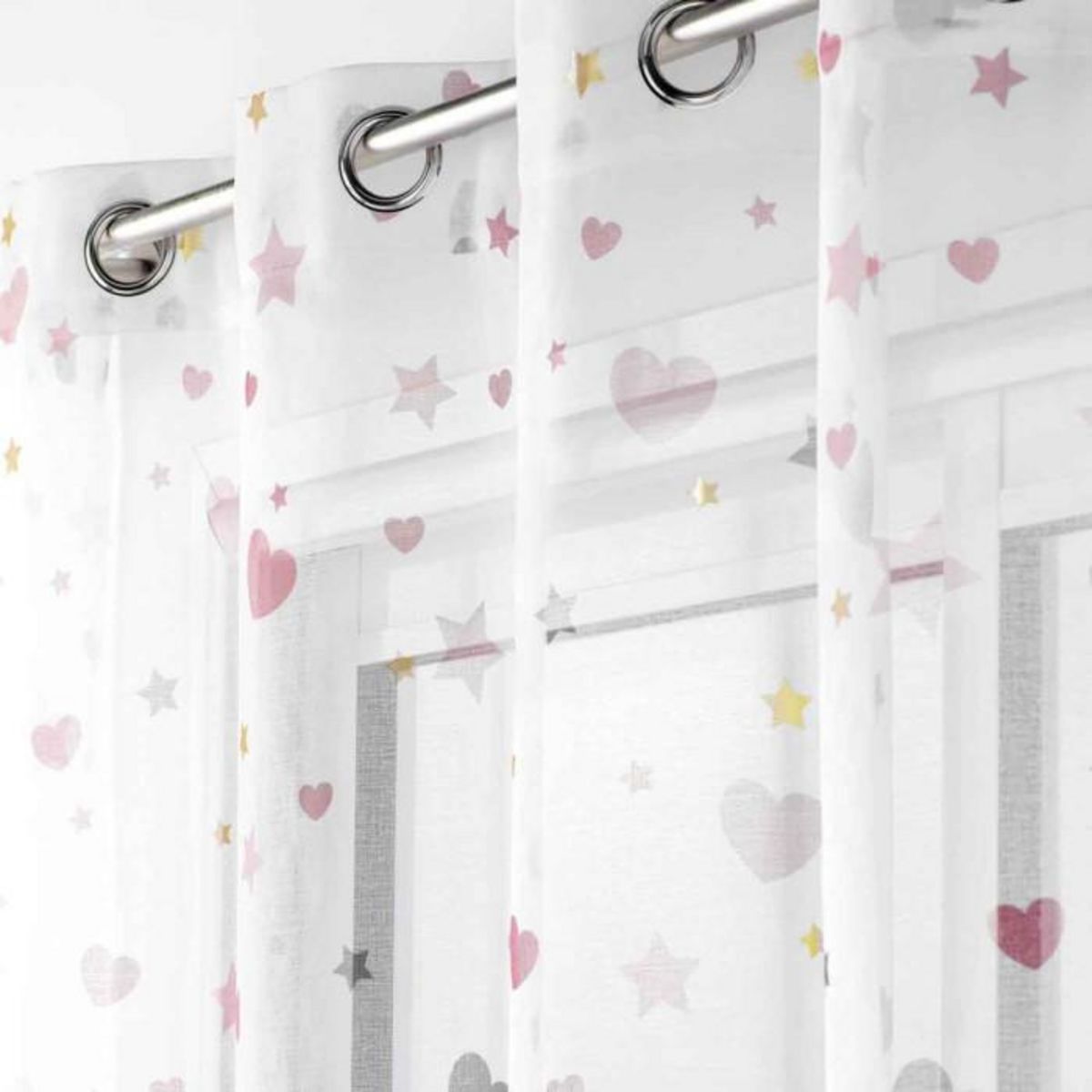 Paris Prix Rideau Voilage  Céleste  140x280cm Blanc