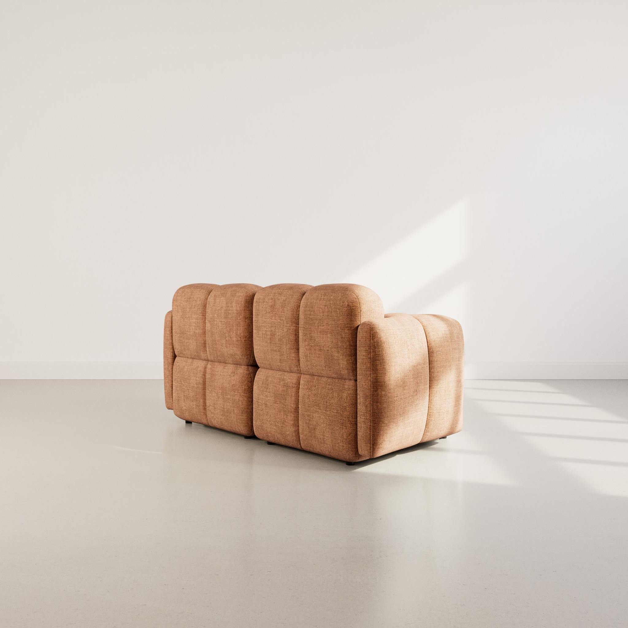 Voir la diapositive 5 : BEST MOBILIER Grace - canapé modulable 2 places en velours texturé