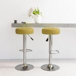 VIDAXL Tabourets de bar lot de 2 vert tissu