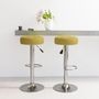 Voir la diapositive 1 : VIDAXL Tabourets de bar lot de 2 vert tissu