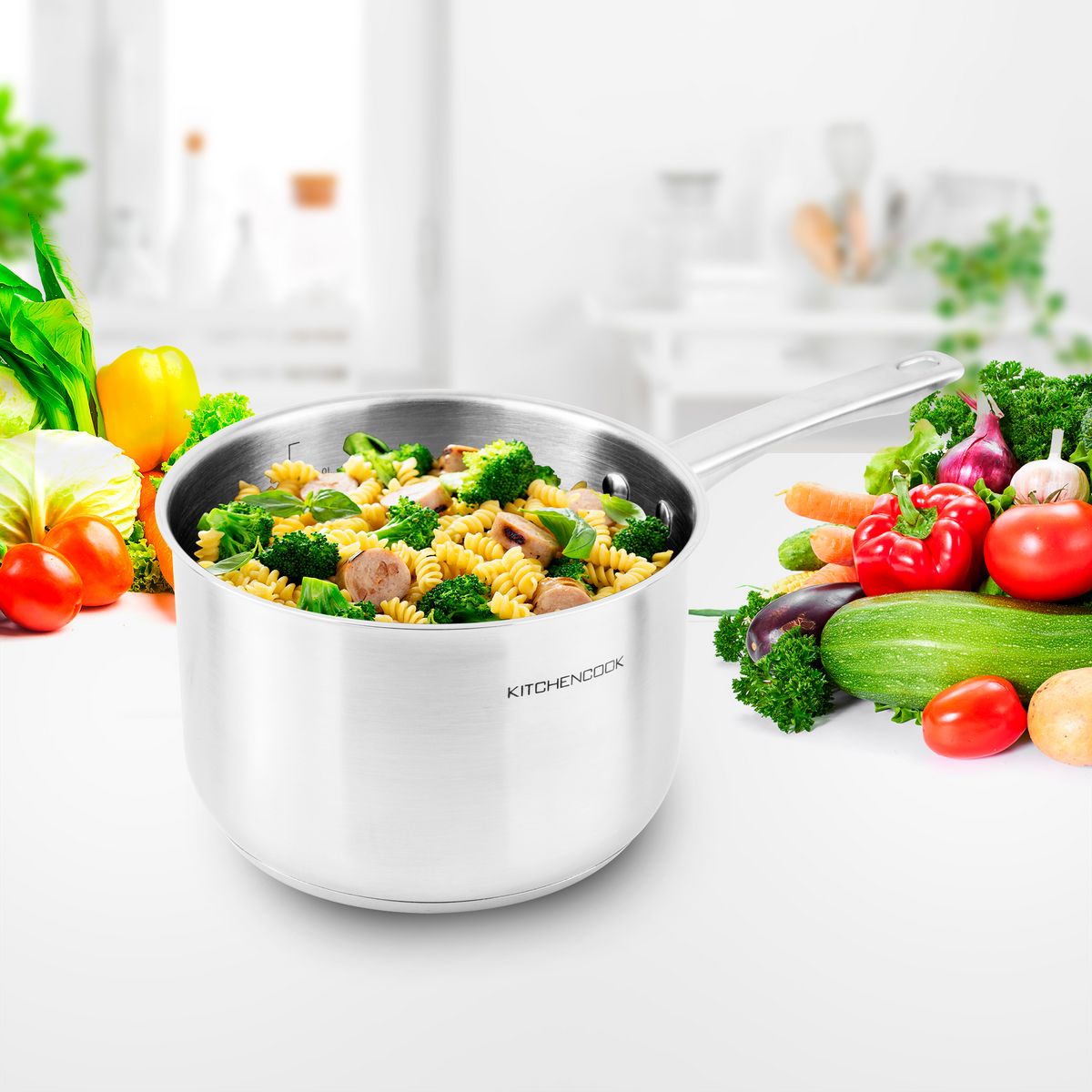 KITCHEN COOK Casserole acier inoxydable 20 cm induction PROFESSIONNEL