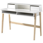 Paris Prix Bureau Design  Kiddy  120cm Naturel & Blanc